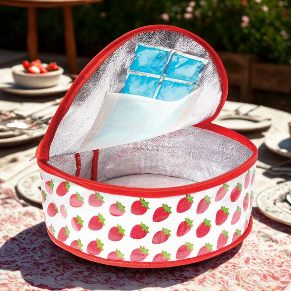 Sac réfrigérant pour gâteaux "Fraises" Basilico