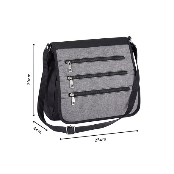 Sac bandoulière avec fonction RFID, prune