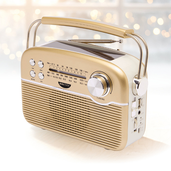 Radio solaire look rétro Bergström