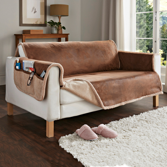 Jeté de fauteuil en tissu sherpa Eldo