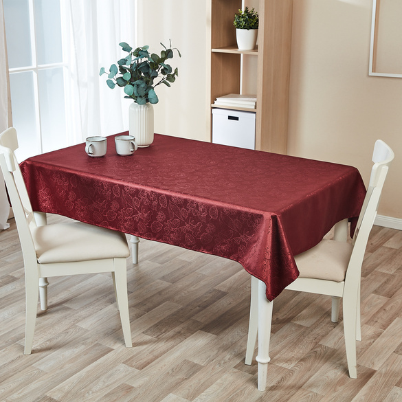 Nappe jacquard 160 x 230 cm Eldo, bordeaux