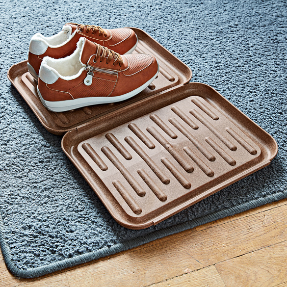 Plateaux égouttoirs pliable pour chaussures, 2 pièces