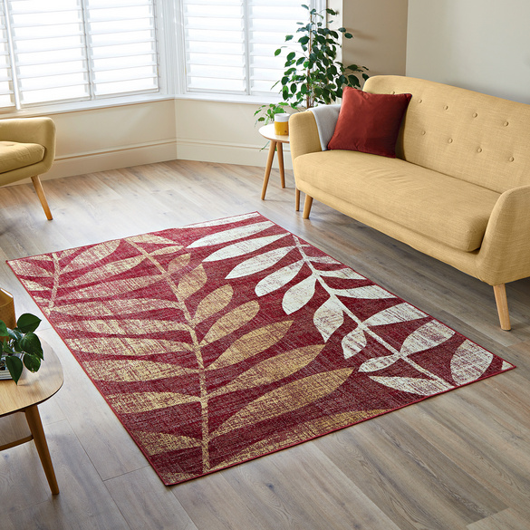 Tapis "Feuilles" 140 x 100 cm Eldo