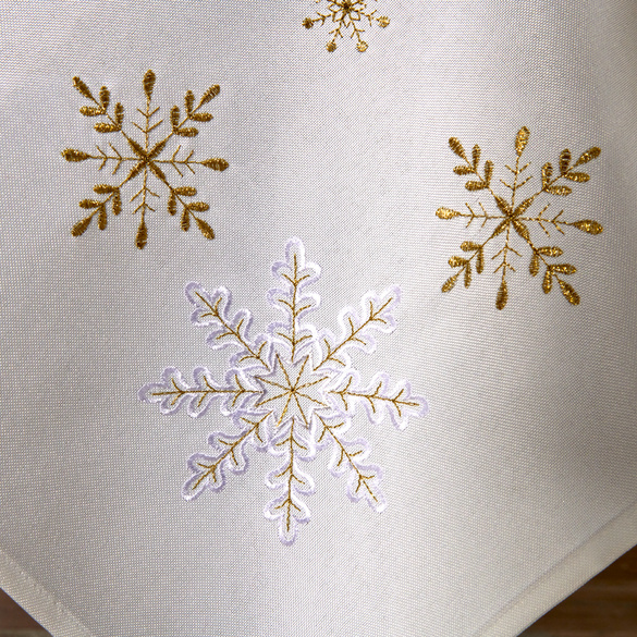 Nappe "Flocons de neige" Ø 160 cm Eldo