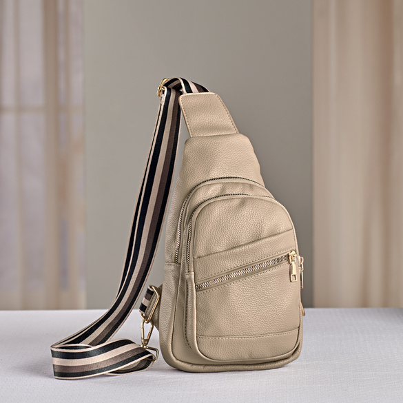 Sac porté croisé, taupe