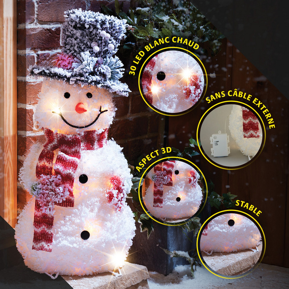 Bonhomme de neige LED « Mr. Frosty » Gainsborough