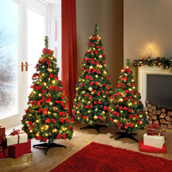 Arbre de Noël LED décoré 120 cm Eldo