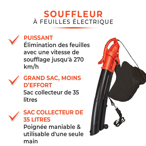 Souffleur à feuilles électrique Victor Tools