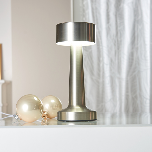 Lampe de table Eldo, coloris argent