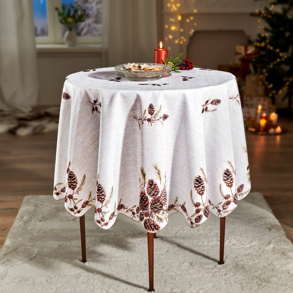 Nappe "Pommes de pin" Ø 140 cm Eldo