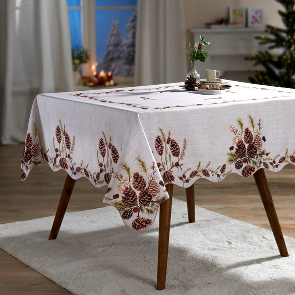 Nappe "Pommes de pin" 130 x 170 cm Eldo