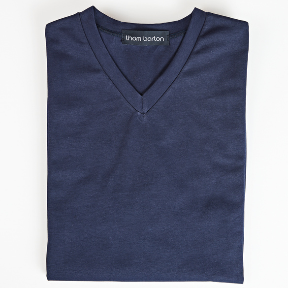 T-shirt en V, marine