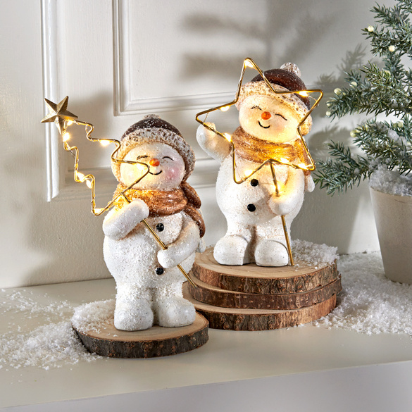 Bonhomme de neige LED avec étoile Eldo