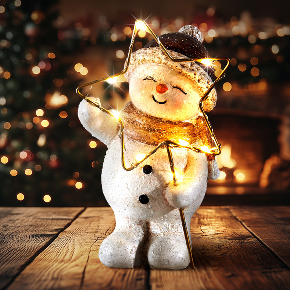 Bonhomme de neige LED avec étoile Eldo