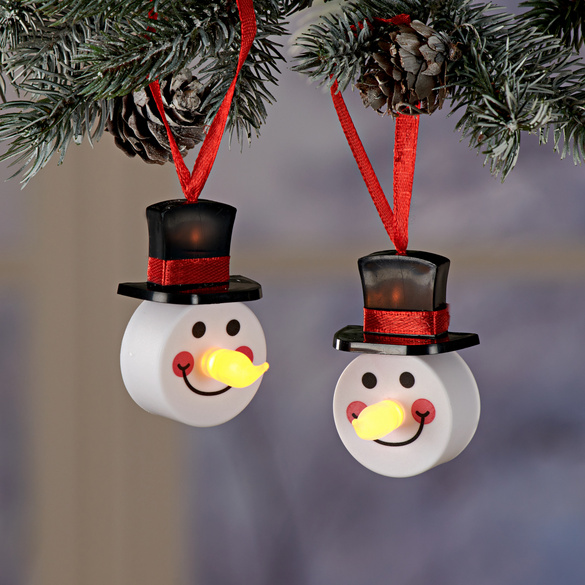 Lot de 2 têtes de bonhomme de neige LED Eldo