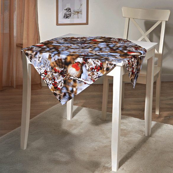 Surnappe "Rouges-gorges" 85x85 cm Eldo