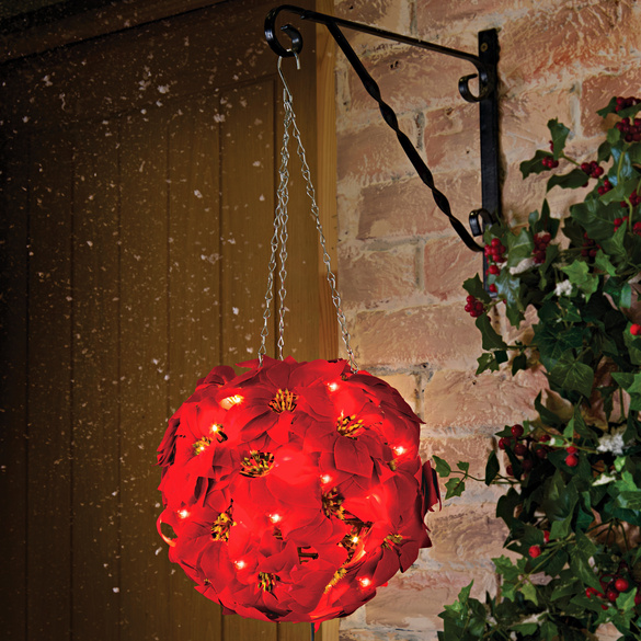 Boule LED poinsettias