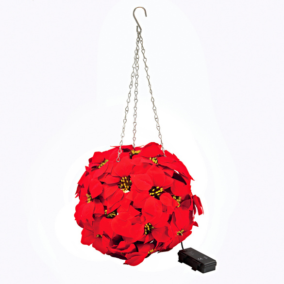 Boule LED poinsettias