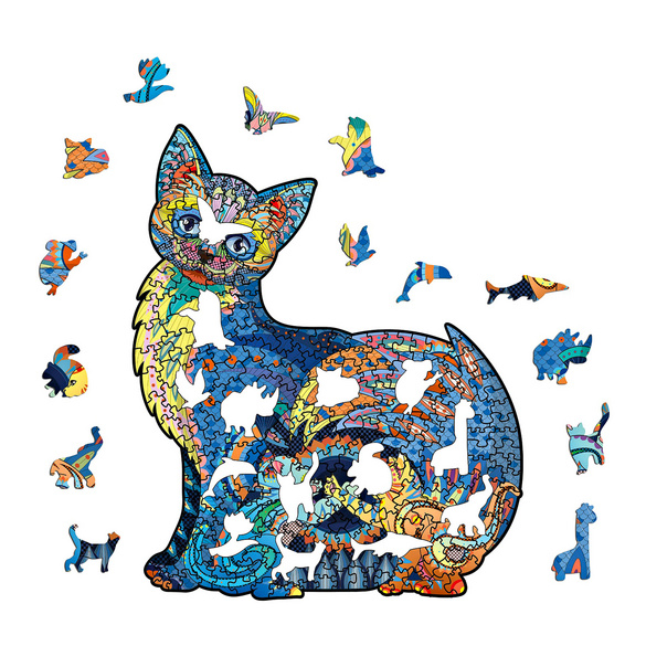 Puzzle en bois "Chat"