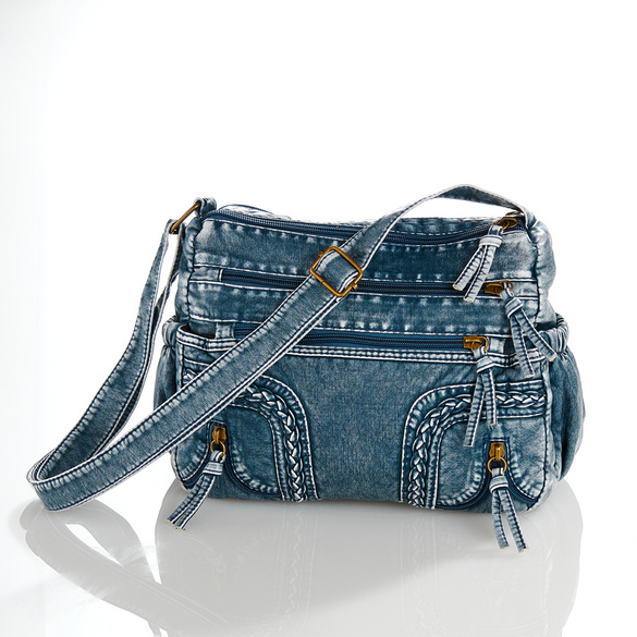 Sac bandoulière "Jean", bleu