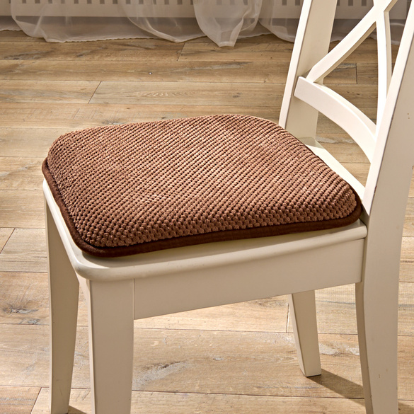 Lot de 2 coussins de chaises, marron Eldo