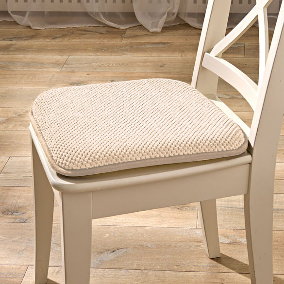 Lot de 2 coussins de chaises, blanc Eldo