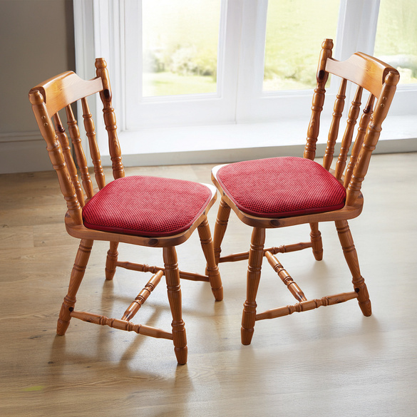 Lot de 2 coussins de chaises, rouge Eldo