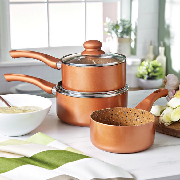 Set 3 casseroles Copper King