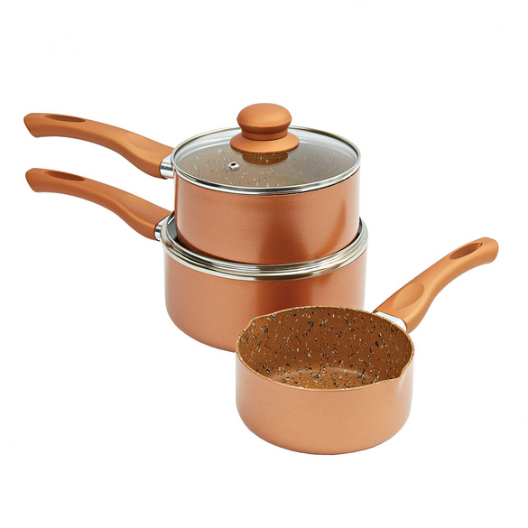 Set 3 casseroles. Copper King