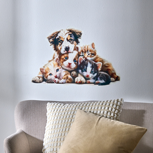 Sticker mural "Chiens & chats" Eldo