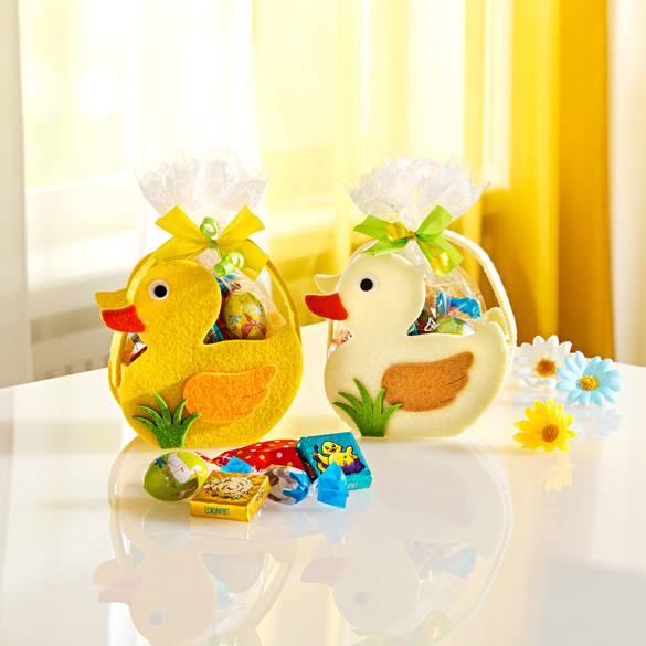 Pochette canard garnie Eldo, jaune