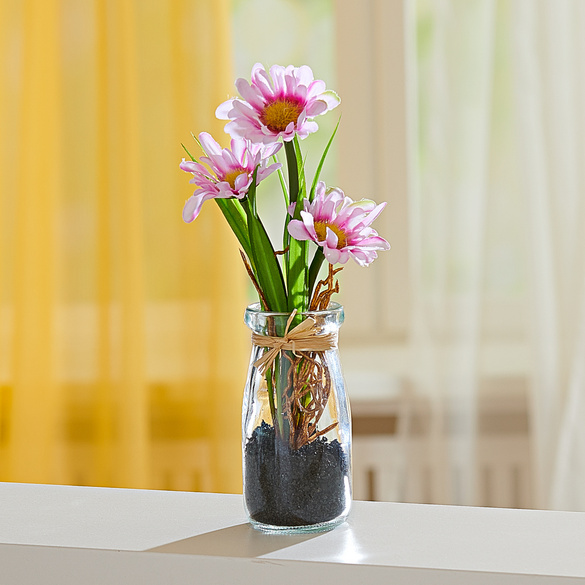 Fleurs dans un verre Eldo, rose