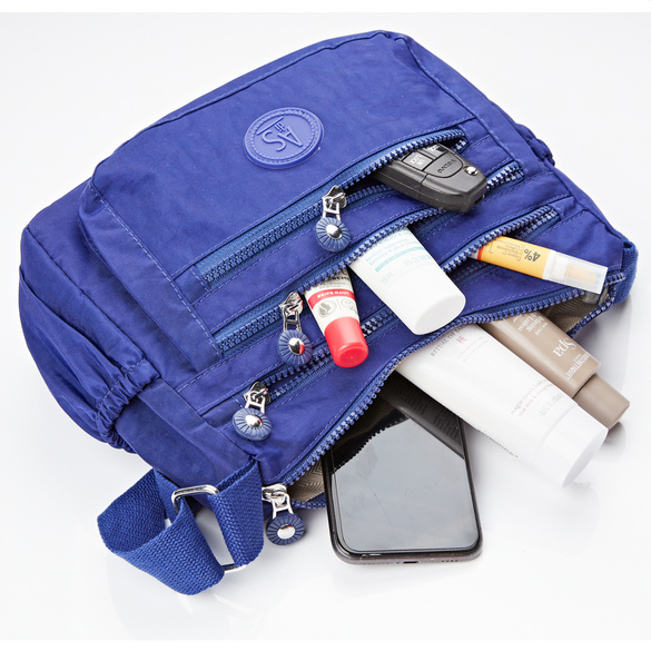 Sac à bandoulière en nylon "Inga" avec protection RFID marine