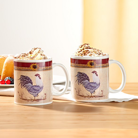 Lot de 2 mugs "Coq" Eldo
