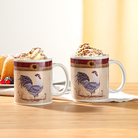 Lot de 2 mugs "Coq" Eldo