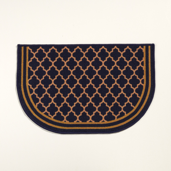 Paillasson demilune, bleu Eldo