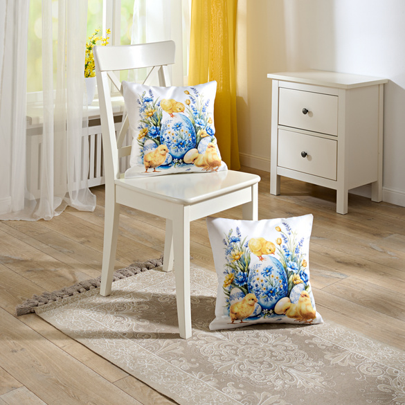 Housse de coussin Poussins de Pâques Eldo
