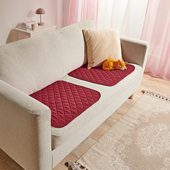 Lot de 2 Protections pour sièges Eldo, bourgogne