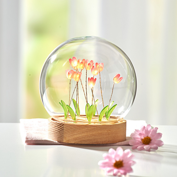 Boules en verre LED "Tulipes" Eldo