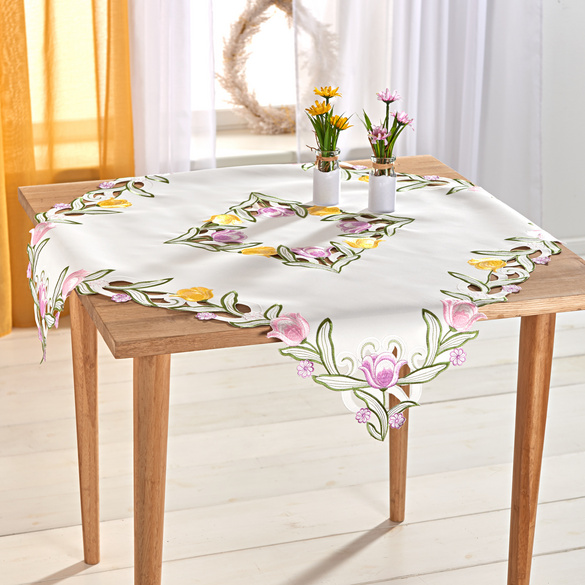 Surnappe "Tulipes" Eldo 85 x 85 cm