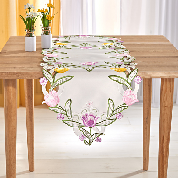 Chemin de table "Tulipes" Eldo 40 x 120 cm