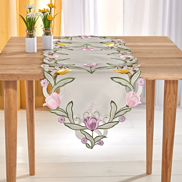 Chemin de table "Tulipes" Eldo 40 x 120 cm