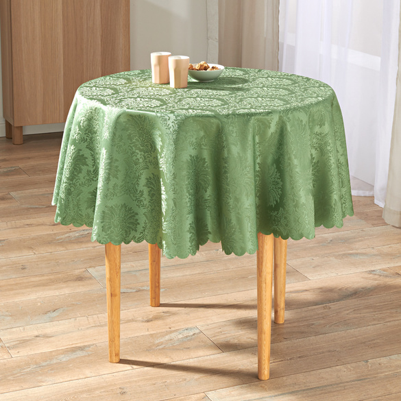 Nappe jacquard, vert clair Ø 140 cm Eldo