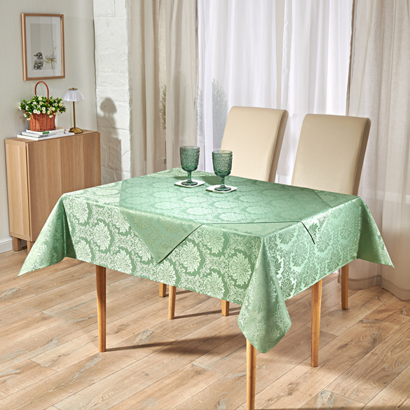 Nappe jacquard, vert clair 130 x 170 cm Eldo