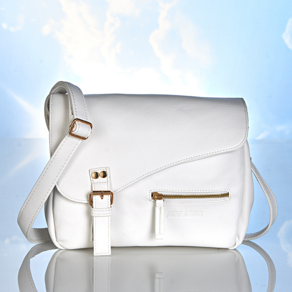 Sac bandoulière "Biggi" RFID, blanc