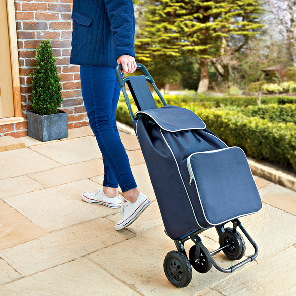 Chariot de courses, bleu