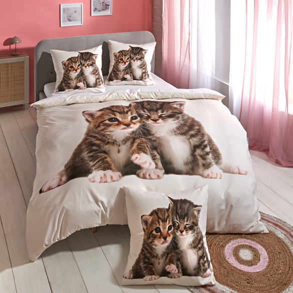 Parure de lit "Chatons" Eldo, 3 pièces