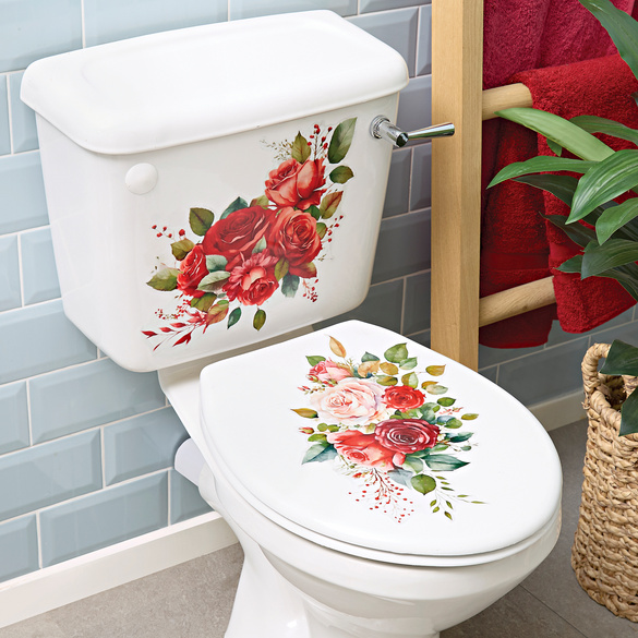 Lot d'adhésifs pour toilettes Roses