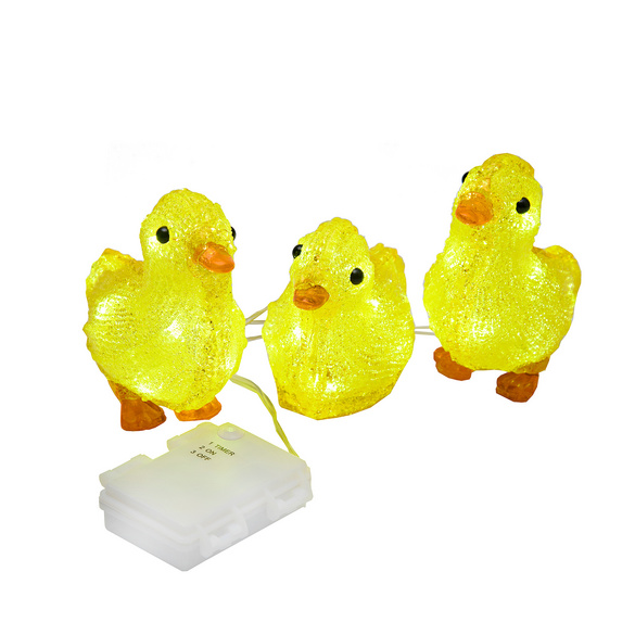 Poussins lumineux, 3 pièces