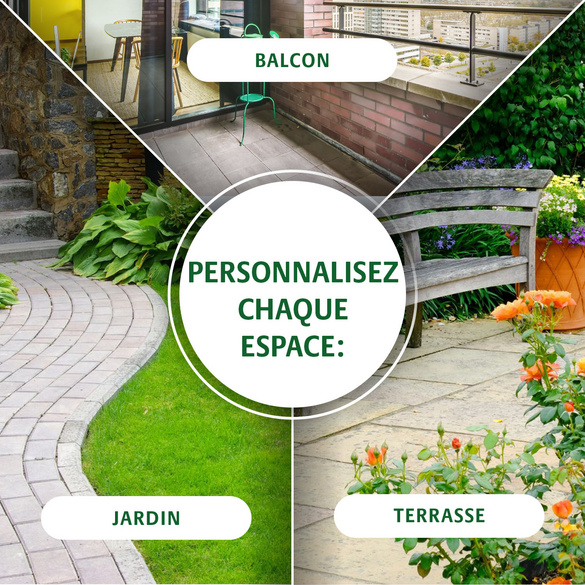 Lot de 8 dalles de jardin clipsables Gainsborough